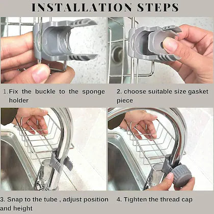Stainless Steel Faucet Sink Organizer Rack