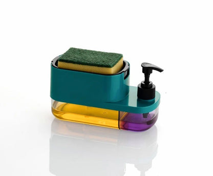 Soap Dispenser for Kitchen | 3 in 1 Soap Dispenser for Kitchen (Sponge Free) with Sponge Holder