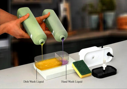 Soap Dispenser for Kitchen | 3 in 1 Soap Dispenser for Kitchen (Sponge Free) with Sponge Holder