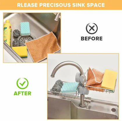 Stainless Steel Faucet Sink Organizer Rack