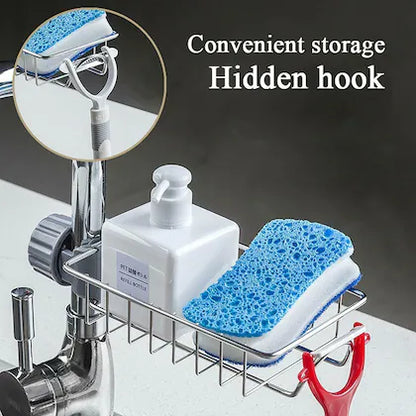 Stainless Steel Faucet Sink Organizer Rack